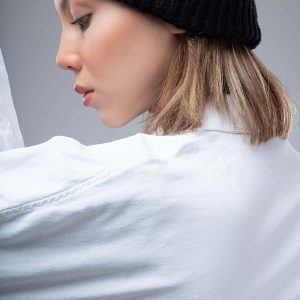 شومیز کتان ظریف سفید