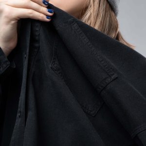 کیفیت پارچه شومیز کتان ظریف مشکی