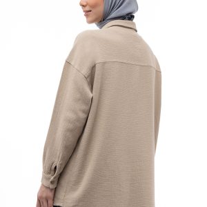 نمای پشت شومیز حصیری کرم