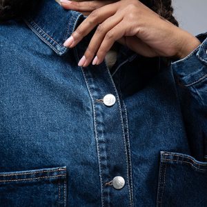 کیفیت کت جین آبی تیره جلو روشن بسو