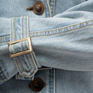آستین کت جین یقه انگلیسی آبی روشن