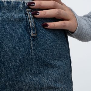 کمر شلوار واید لگ (Wide Leg) جین کمرساده Dirty وسط