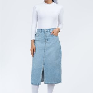 دامن جین آبی روشن