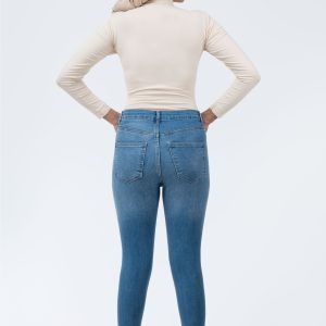 شلوار جین اسکینی آبی وسط ۳۱۰۷۱۲