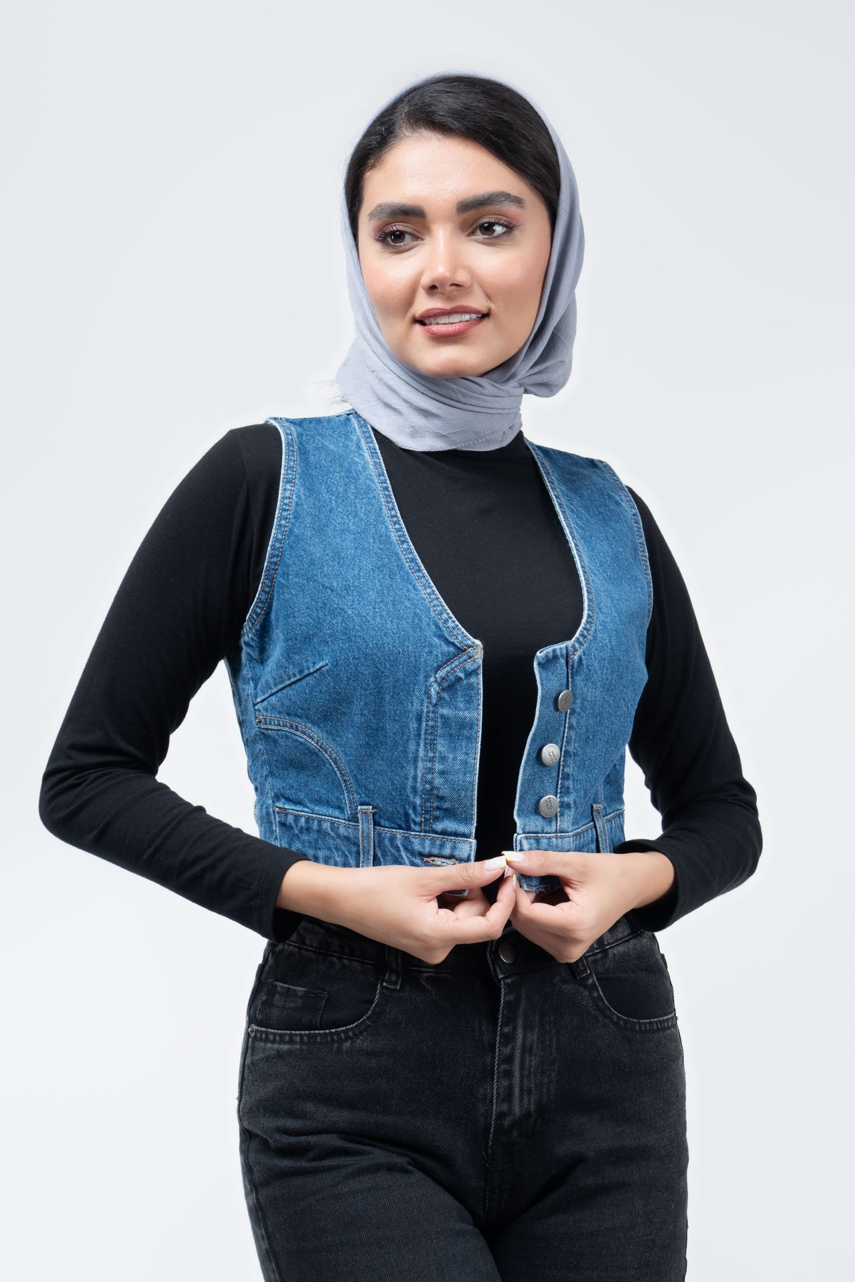 ژیله (Jile) جین پایین کمر آبی تیره