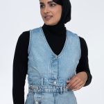 خرید ژیله (Jile) جین پایین کمر آبی وسط