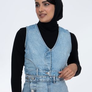 خرید ژیله (Jile) جین پایین کمر آبی وسط