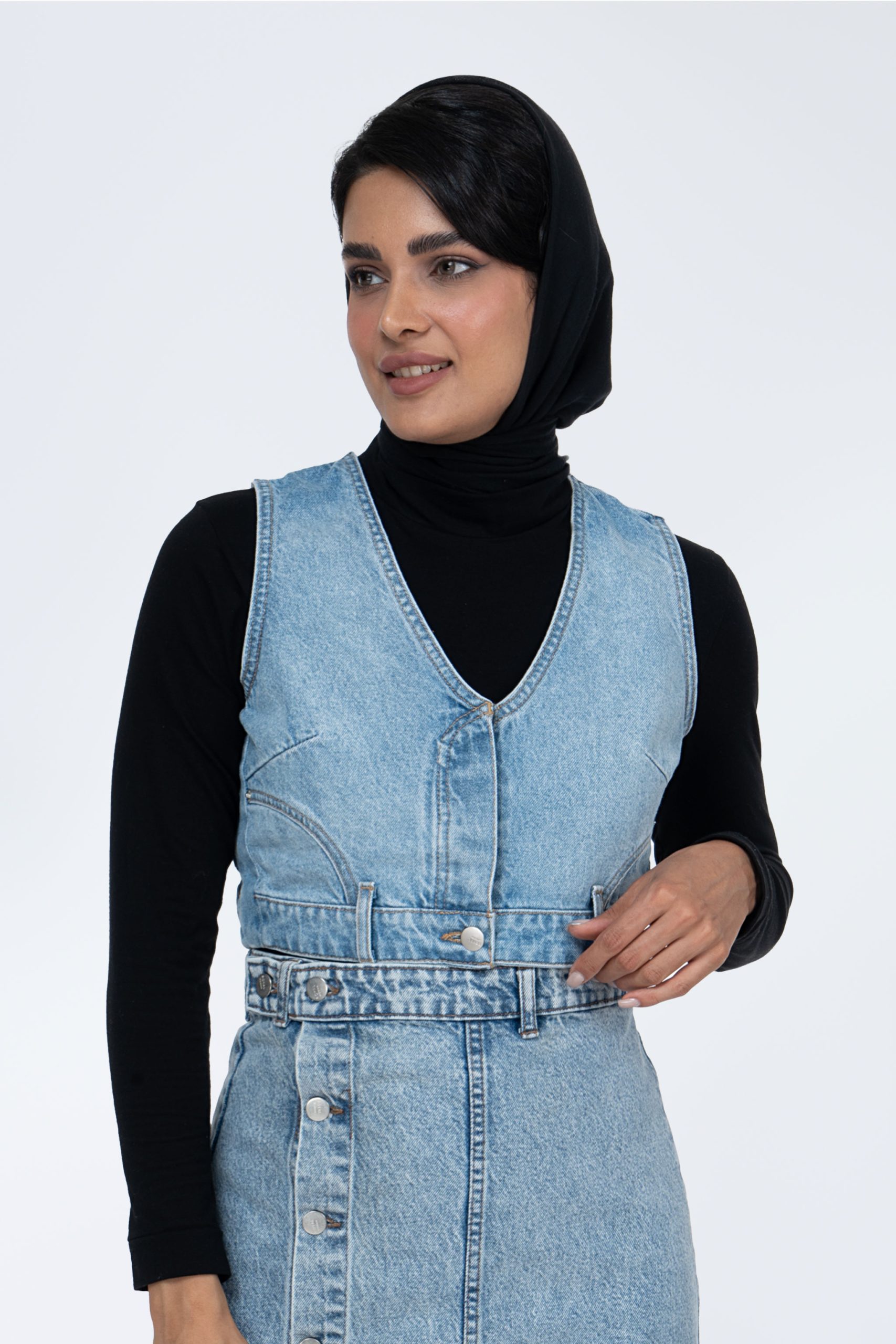 خرید ژیله (Jile) جین پایین کمر آبی وسط