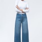 شلوار جین واید لگ (Wide Leg) کمرساده 70004643
