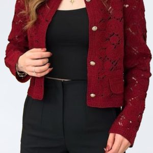 ژاکت قلاب بافی