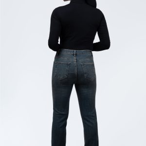 شلوار جین راسته آبی تیره (Dirty)  30008528