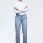 شلوار جین راسته آبی روشن