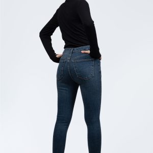 شلوار جین اسکینی آبی تیره کثیف شور 30008665