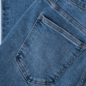 جیب شلوار جین واید دمپاکات آبی وسط