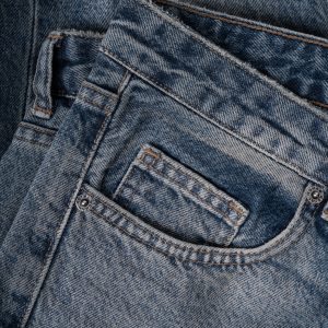 جیب شلوار جین مام استایل آبی تیره Dirty