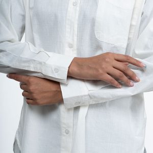 کیفیت شومیز لینن اسلپ پنبه سفید