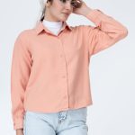 شومیز سیلک نیم‌تنه گلبه‌ای