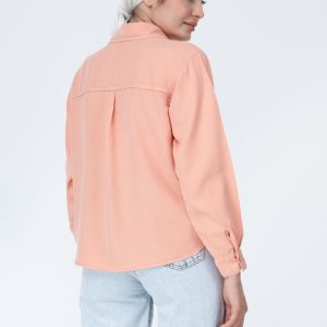 شومیز سیلک نیم‌تنه گلبه‌ای 0005953