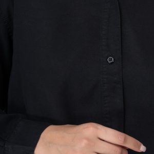 کیفیت شومیز سیلک نیم‌تنه مشکی