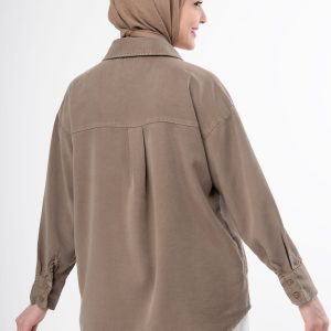 شومیز سیلک گردویی 0006512