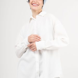 شومیز سیلک پریمیوم سفید