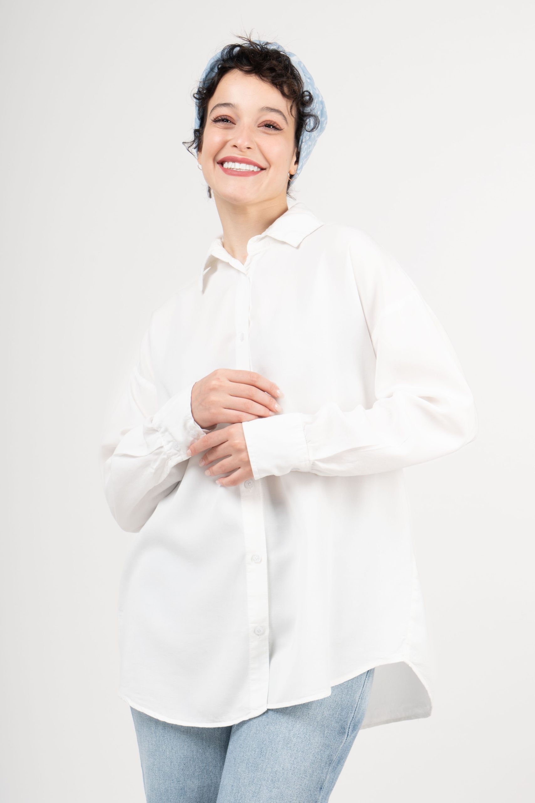 شومیز سیلک پریمیوم سفید