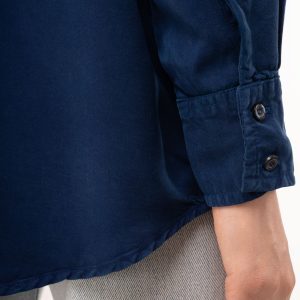 کیفیت شومیز سیلک پریمیوم آبی نفتی