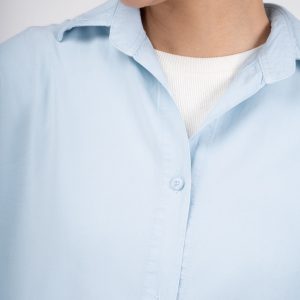 کیفیت شومیز سیلک پریمیوم آبی آسمانی