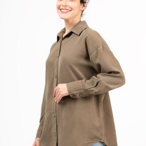 شومیز سیلک پریمیوم گردویی