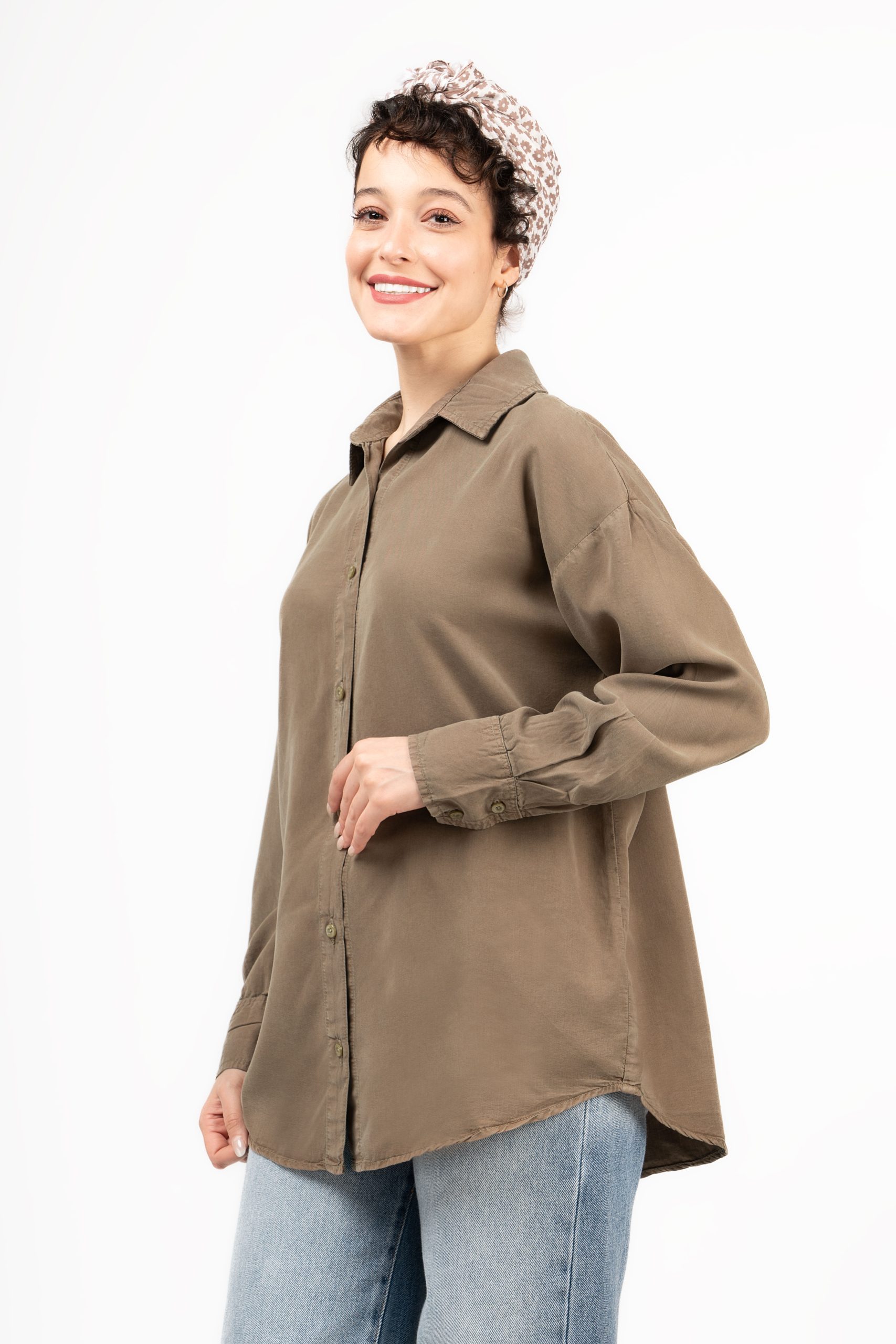 شومیز سیلک پریمیوم گردویی