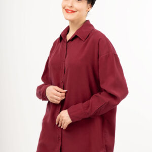 شومیز سیلک پریمیوم زرشکی