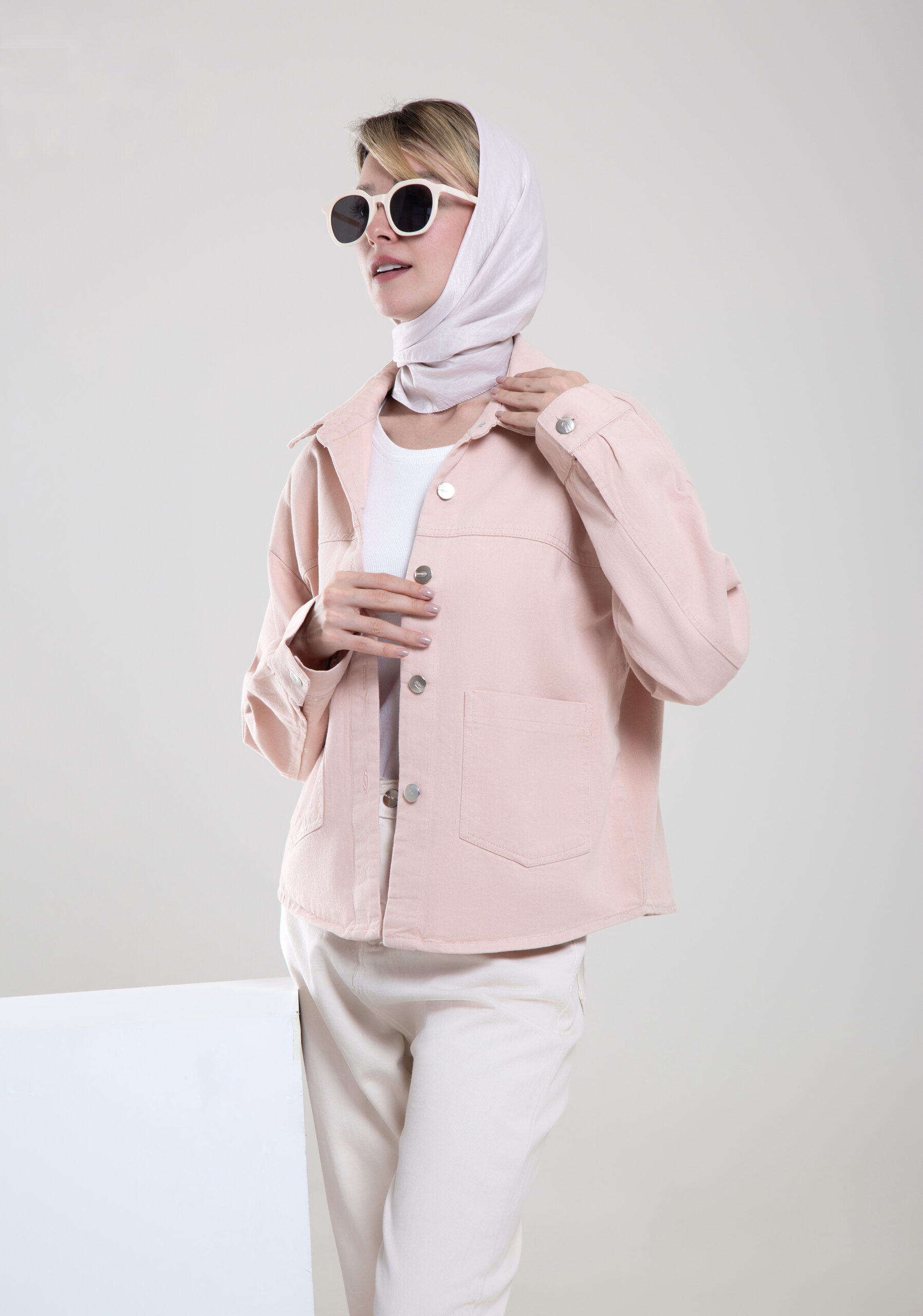 کت کتان هانا گلبه‌ای