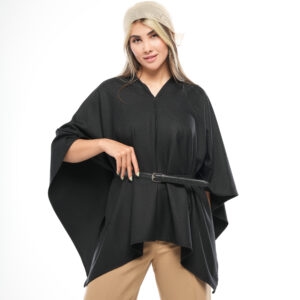 استایل پانچو مشکی زنانه 1