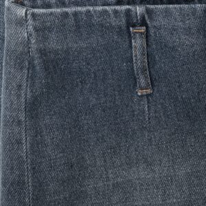 کیفیت شلوار جین واید لگ طوسی آبی تیره