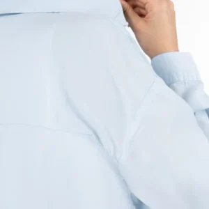 کیفیت شومیز سیلک پریمیوم آبی آسمانی