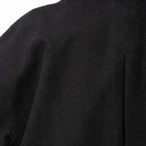 کیفیت شومیز جین آستین سه‌ربع زغالی رویال جین